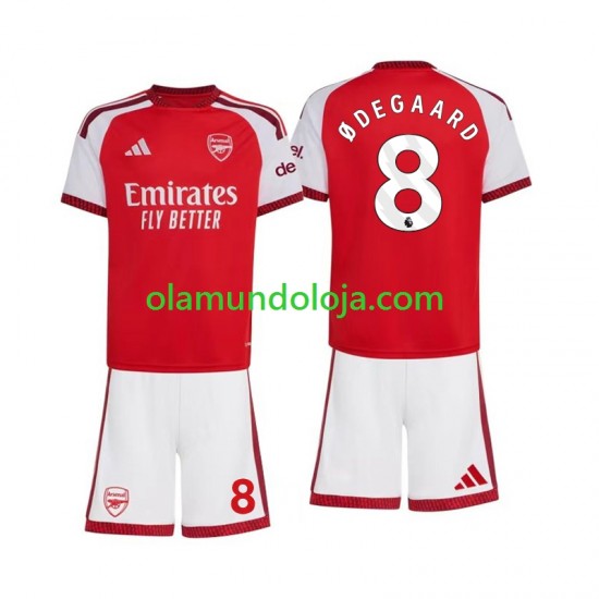Camisola Arsenal Martin Odegaard 8 Criança Equipamento Primeiro 2026-2027 Manga Curta